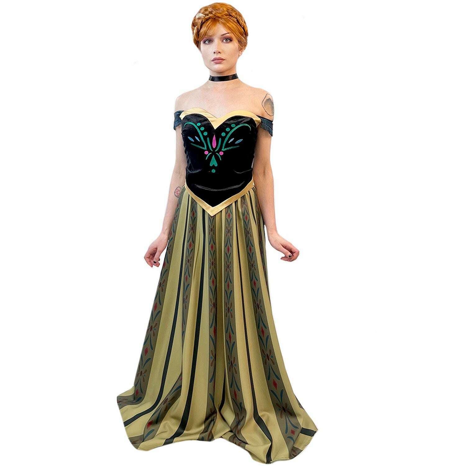 Fairytale Frozen Princess Anna Inspired Coronation Dress & Choker Buy / Small