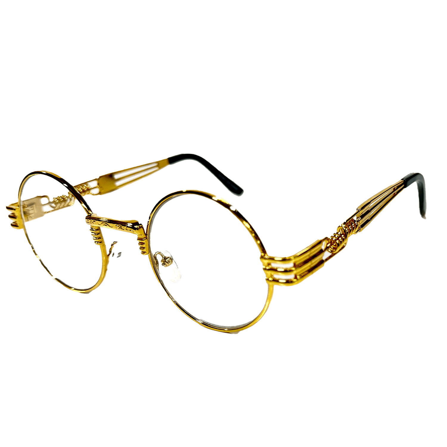 Whimsical Gold Glasses Hilleary - Geometric Gold Eyeglasses | Vooglam main image 2