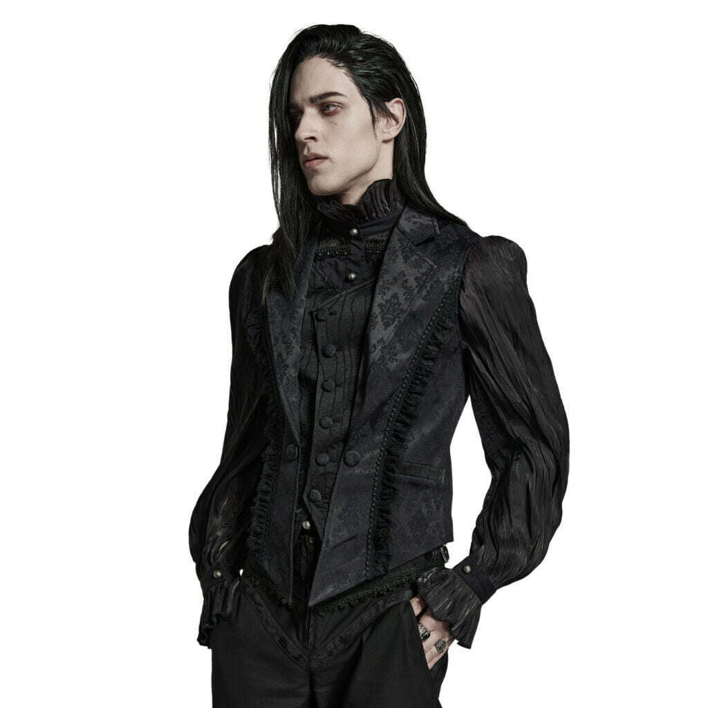 Punk Rave Gothic Jacquard Lapel Waistcoat – AbracadabraNYC