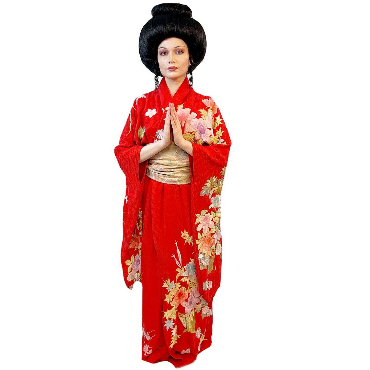 open lace back dress Holly Kimono Dress, Xs / Red main image 1