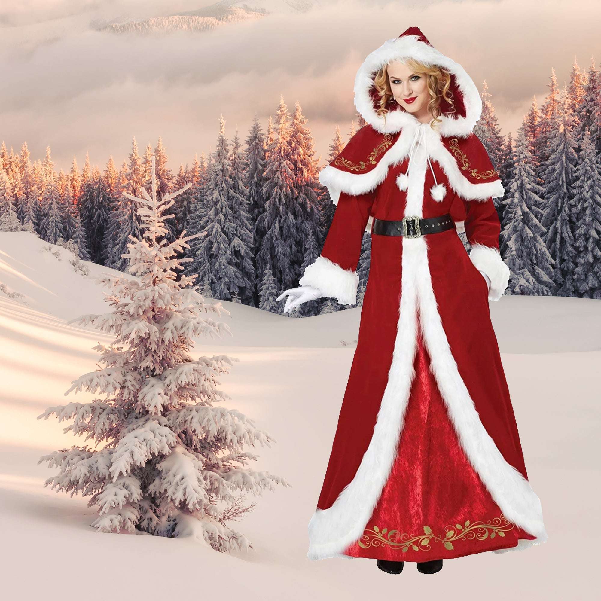 Deluxe Mrs. Claus Adult Costume